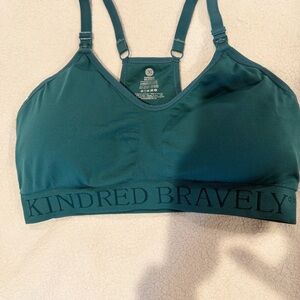 Kindred Bravely Teal Sports Pumping/Nursing Bra